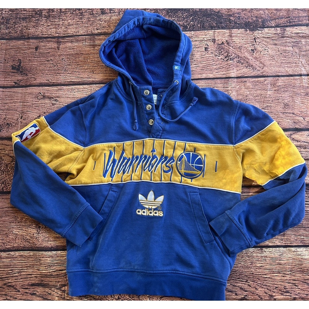 Golden State Warriors NBA Adidas Vintage Hoodie Mens Medium - Picture 2 of 9